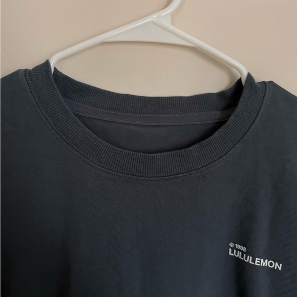Men’s Lululemon Size Large Heavyweight Cotton Gray Jersey T-Shirt Graphic Cotton - Picture 5 of 8